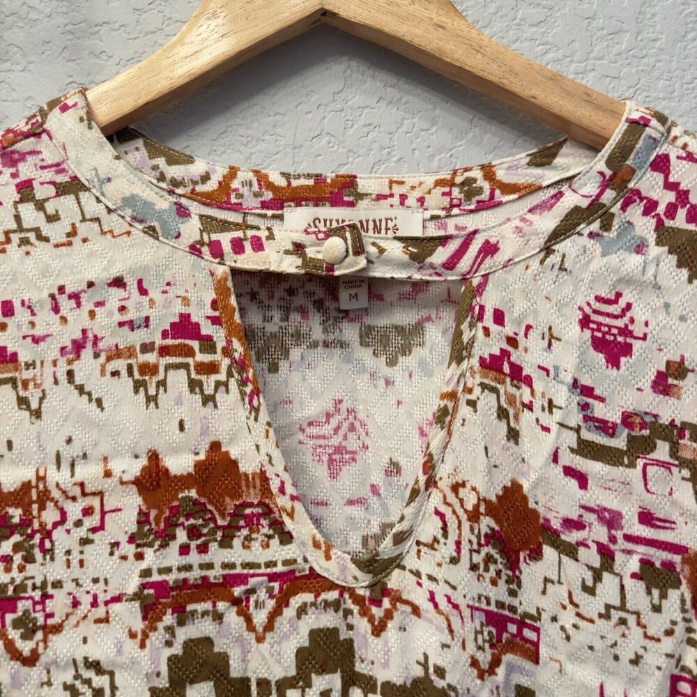 Boho Geometric Pattern Retro Casual Long Sleeve B… - image 3